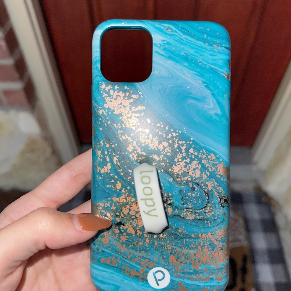 Loopy Phone Case - Jasper Blue and Gold iPhone 11 Pro Max